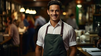 Fototapeta premium portrait of a man in a restaurant