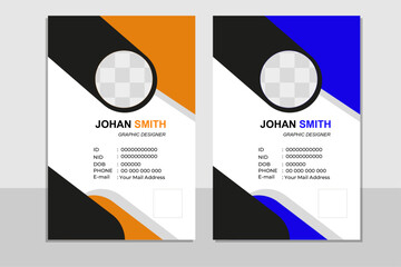 ID card design , Simple business Id card design template, school and Employee ID Card Design Template, Unique, corporate, Abstract professional id card design templates for Employee and others,