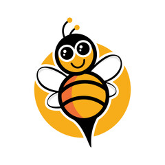 bee vector art illustration flying bee cartoon design