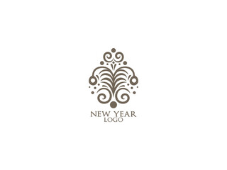 premium new year logo vector, vector and illustration,