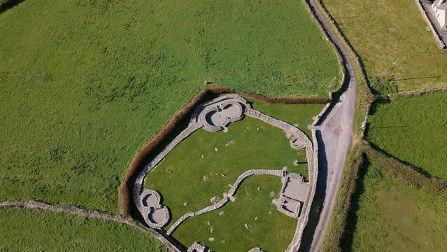 Riasc christian monastic settlement Ireland Aerial view