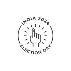 India 2024 election day. democracy, Vector icon illustration