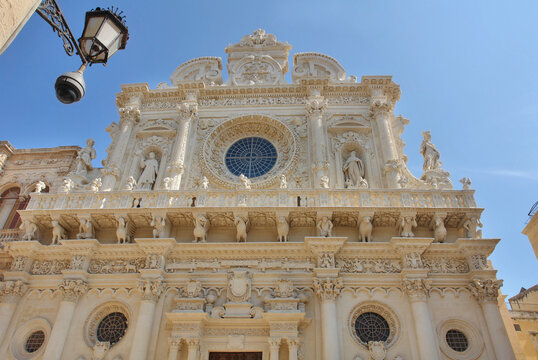 Baroque style church Basilica di Santa Croce in Lecce, Italy