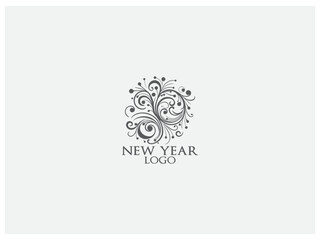 premium new year logo vector, vector and illustration,