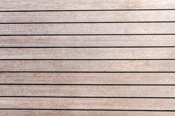 Türaufkleber Teak wood deck texture background. Wooden deck on super yacht. Yachting concept. © Alexey Seafarer
