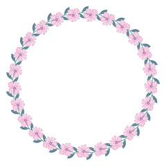 Elegant Pink Flower Frame