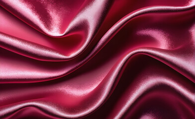 Obraz premium Abstract background luxury cloth or liquid wave or wavy folds of grunge pink silk texture satin velvet material or luxurious background or elegant wallpaper design. Generative AI