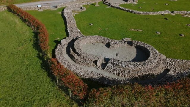 Riasc christian monastic settlement Ireland Aerial view