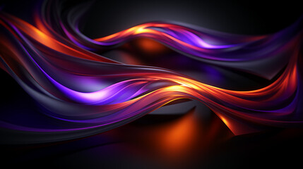 abstract colorful glowing wavy perspective with fractals and curves background 16:9 widescreen wallpapers