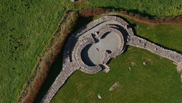 Riasc christian monastic settlement Ireland Aerial view