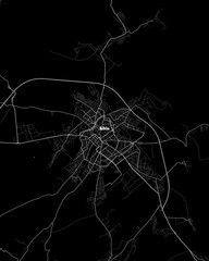 Sibiu Romania Map, Detailed Dark Map of Sibiu Romania