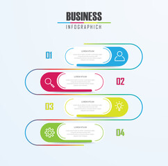 icons Infographic design layout template. Creative presentation concept with 4 steps