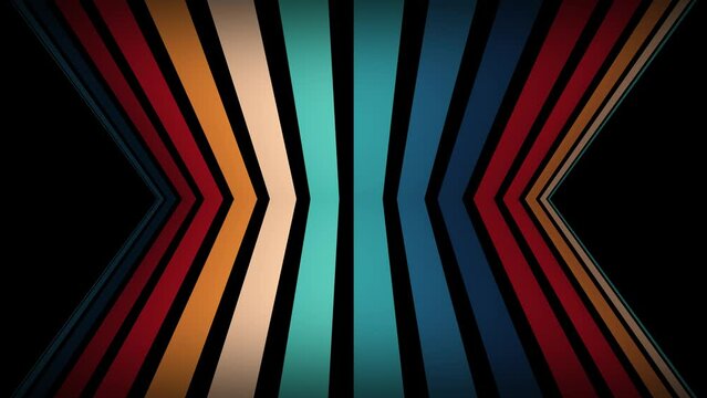Vintage Striped Backgrounds, Retro podium or stage, Colors from the 1970s 1980s, 70s, 80s, 90s. retro vintage 70s style stripes background lines footage. Podium eighties style design. Loop animation