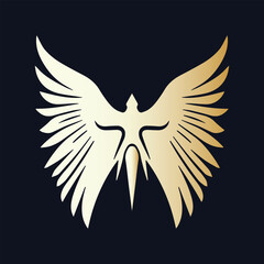 Angel wings logo design template
