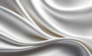 Obraz premium Abstract background luxury cloth or liquid wave or wavy folds of grunge white silk texture satin velvet material or luxurious background or elegant wallpaper design. Generative AI