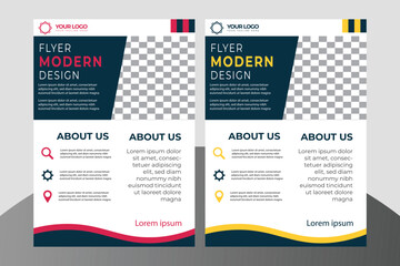 Creative Corporate Flyer Design Template,  marketing agency flyer design with grey background.