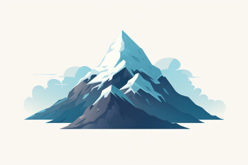 snowy mountain landscape illustration