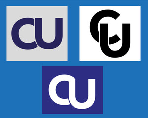 NEW BEST CU creative initial latter logo.CU abstract.CU latter vector Design.CU Monogram logo design .

