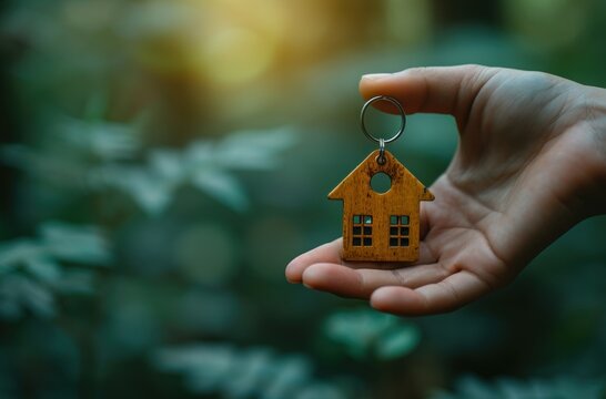 Keychain in hand signifies home ownership, responsibility photo