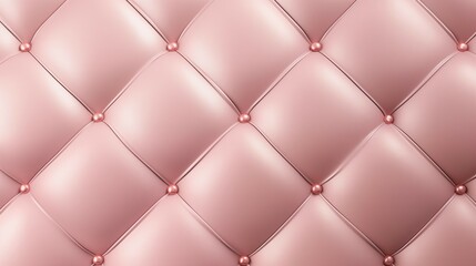 A pink leather upholstery with pink buttons. 