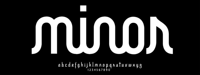 Typography urban style alphabet fonts for fashion, sport, technology, digital, movie, logo design, vector illustration. - obrazy, fototapety, plakaty