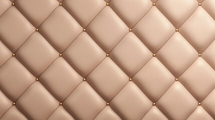 A pink quilted leather with pink buttons.