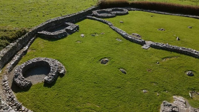 Riasc christian monastic settlement Ireland Aerial view