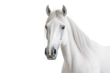 Obraz premium white Arabian horse portrait