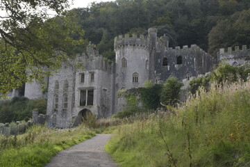 Fototapeta na wymiar Welsh Wonders: Gwrych Castle's Timeless Beauty Unveiled