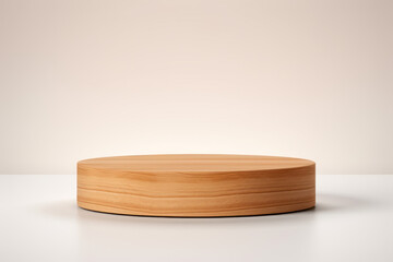 wooden round stage for studio products display