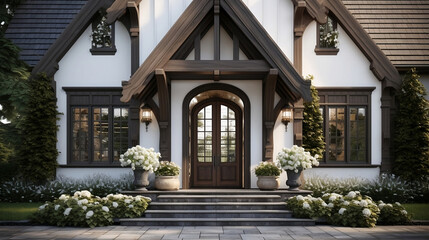 Entrance to a luxurious house.