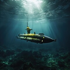 Combat Underwater Drone - obrazy, fototapety, plakaty