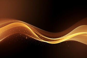 Shining modern gold wave design background.