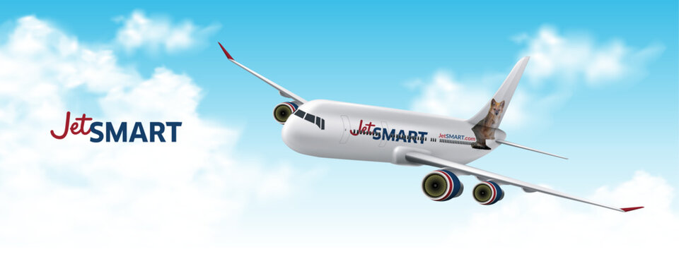 Aircraft of JetSMART Airlines, Cola Zorra, Top 76 of The World's Top 100 Airlines in 2023 (Vector)