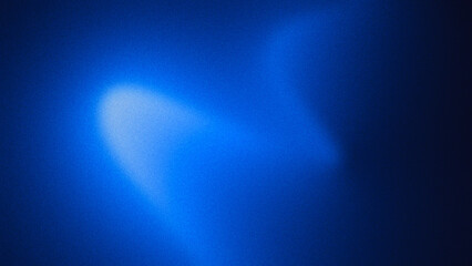 abstract blue background with grain. Unfocussed wall illuminated with neon light. Modern wallpaper