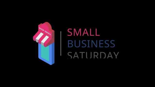 video illustration of local shop advertisement, support local business, small business saturday event