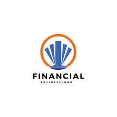 FINANCIAL Letter logo design template vector. FINANCIAL Business abstract connection vector logo. FINANCIAL icon circle logotype.
