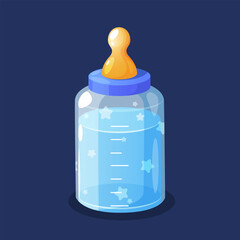 Baby drink bottle with nipple
