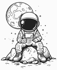 astronaut cartoon