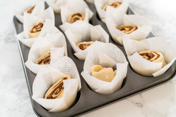 Captivating Capture of No-Yeast Cinnamon Roll Cupcakes