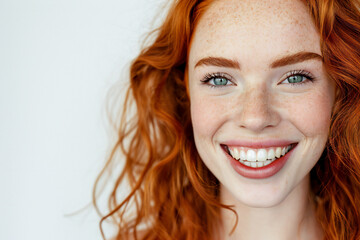 redheaded girl with a beautiful smile