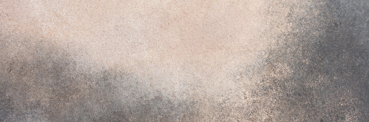 Beige and gray texture background, abstract backdrop for design, top view, copy space, banner