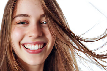 Fototapeta premium beautiful young asian model woman smiling white-hot smile