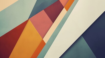 Abstract geometric shapes in muted bedroom tones