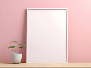 3D render Blank poster frame Mock-Up