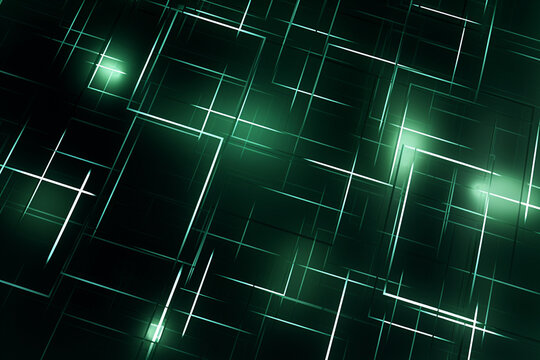 Modern green and black color abstract background with stylish line square suit for presentation design