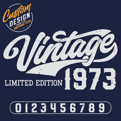 vintage 1973 limited edition birthday t-shir2