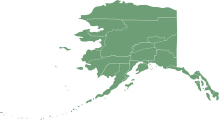 doodle freehand drawing of alaska state map.