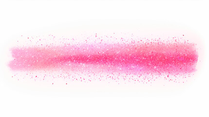 Pink glitter brush stroke isolated on white background, glam makeup swatch, shiny shimmer stain - 708574569
