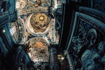 The interiors of the St. Catherine's Cathedral in Palermo - 708574913